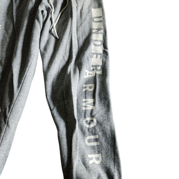 Under‎ Armour Rival Fleece Wordmark Logo Joggers Grey Men’s Size S - Picture 3 of 3